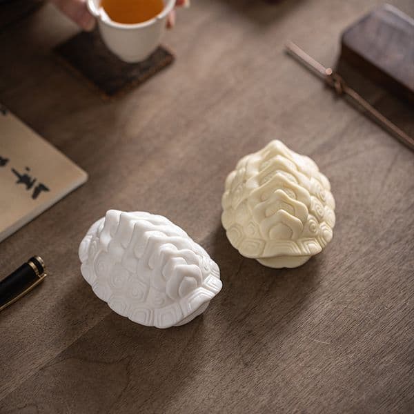 Bestseller Ceramic carving "Wealth to End of the World" turtle shell ornament, collectible hand piece, home decoration, creative craft ddmySat