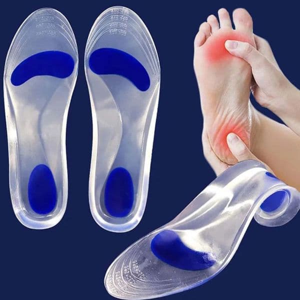 Silicon Orthopedic insoles for Shoes Women Men Flat Foot Arch Support Shoe Pad Shock Absorption Plantar Fasciitis Relief Insoles