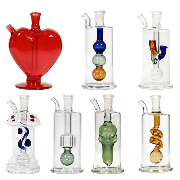 Compact 4-Inch Glass Bubbler - Mini Smokeable Water Pipe for Travel & Discreet Use