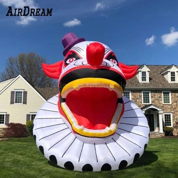 Creepy big giant inflatable clown head 10/16/26ft high inflatables halloween ghost with LED light