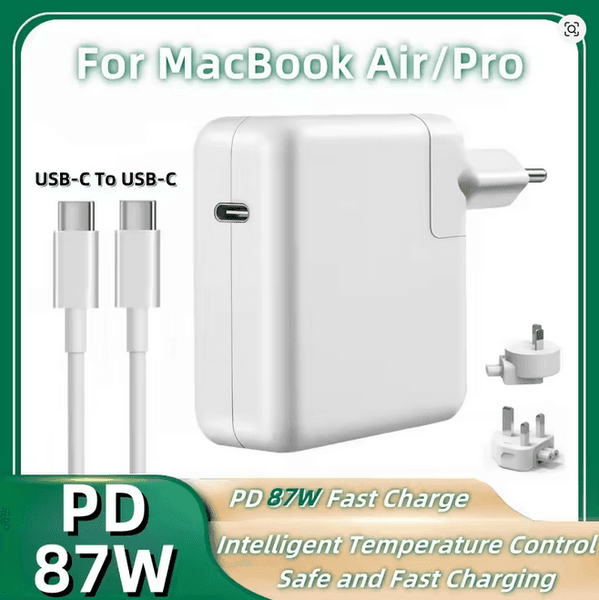 PD 87W USB-C Fast Charger for MacBook Air/Pro Series, Safe and Convenient PD Fast Charging Power Adapter