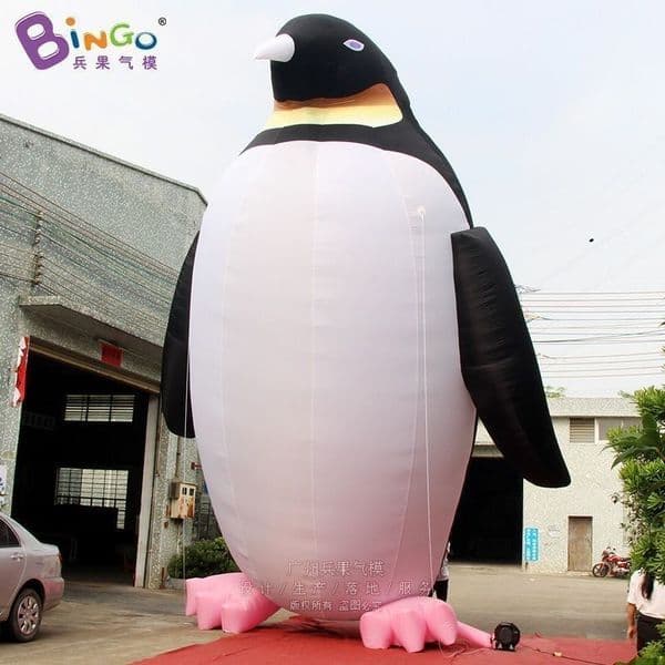 Wholesale 12m height (40ft) Antarctic Inflatable Colorful Cartoon Animal for Water Parks Activities