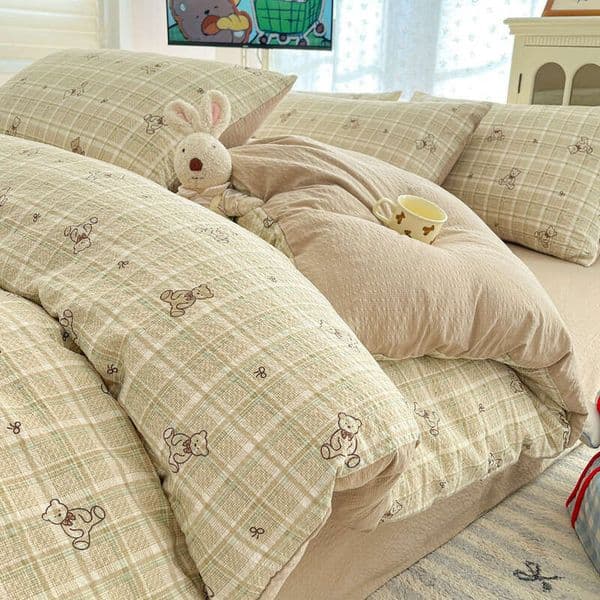 Light Pastoral Style Flower Bedding Set 2026 Spring Collection Comfortable Duvet Cover Sheet Set for Bedroom Dormitory
