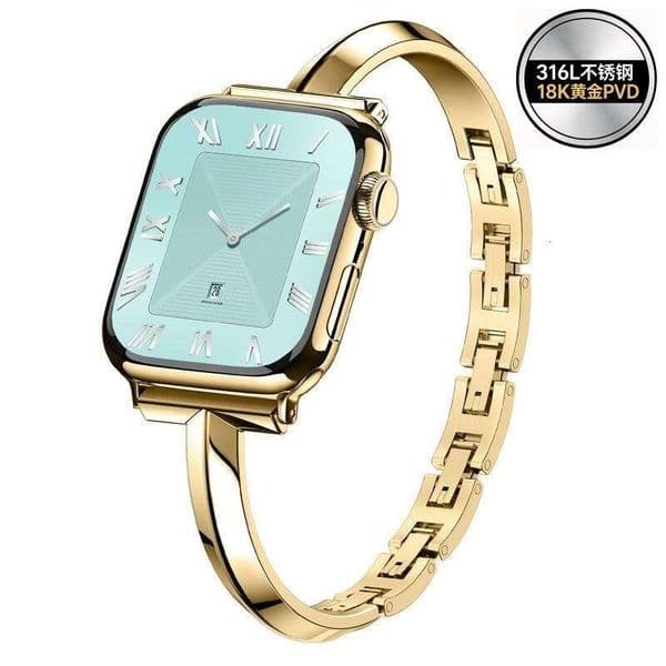 Bracelet and bangle style 316L stainless steel strap suitable for all Apple Watch models, including Ultra