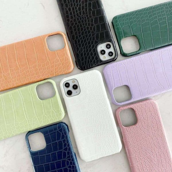 Crocodile pattern phone suitable iPhone 17 Pro, cover for Apple 15/13, half-cover hard shell trendy brand protective case