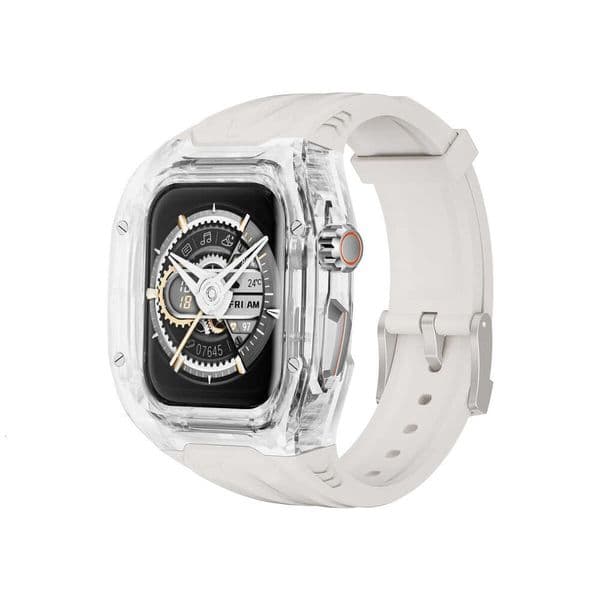 Compatible with S10 Apple 11 7-9 Generation Lambo Modified Richard Style Transparent Integrated Watch Band