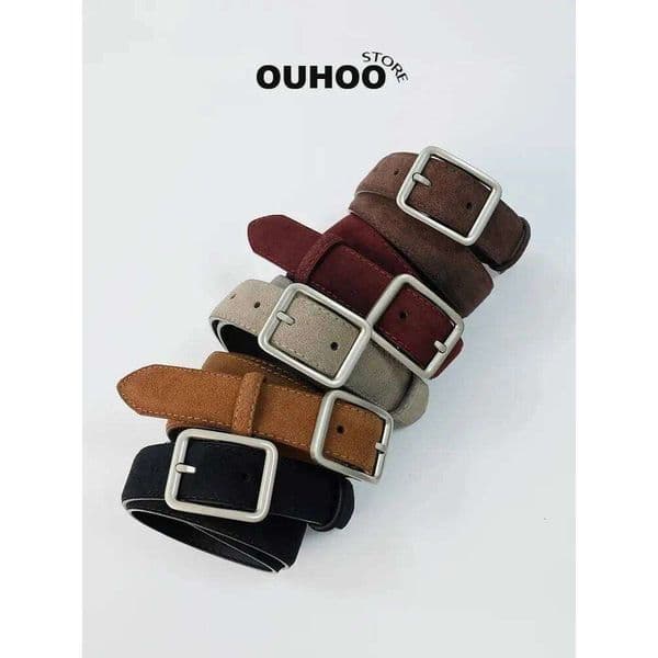 Suede Women's with Square Buckle, Vintage Leather Belts Casual Lady Waistband for Jeans, Pants, Dresses Multi-Style Options H260310 Buckle, Jeans, Pants,