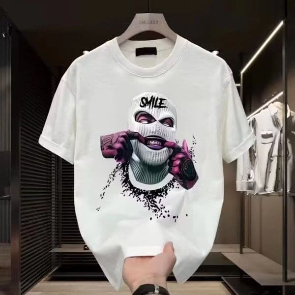 European And Retro Hip-hop Print Designer Shirt -style Short-sleeve T-shirt New Loose-fitting Versatile Summer Trendy Top For Men And Women
