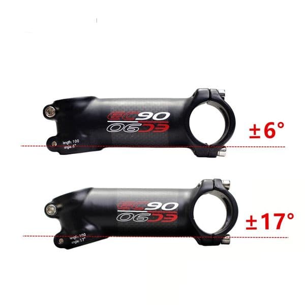 Carbon Fiber Stem 31.8mm MTB Bar Stems Road Bicycle 6/17 Degrees 60/70/80/90/100/110/120mm Handlebar Stems Bike Part