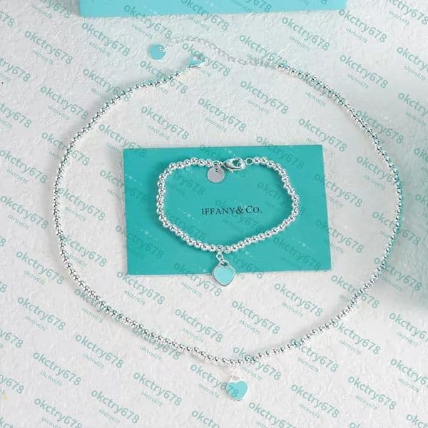 tiffamyss necklace Sterling Silver 925 Charm Bracelets for Women woman designer necklace jewelry heart tiffamyxc o necklace Wedding high and stainless steel