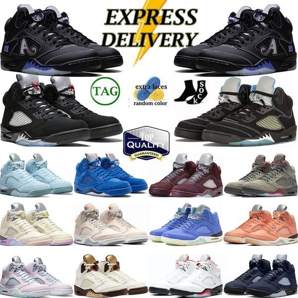 designer 5s Trainers 5 J5 Basketball Sports Shoes Wolf Grey Black Metallic 35th Anniversary Archaeo Brown Plaid Burgundy Reimagined Sneakers