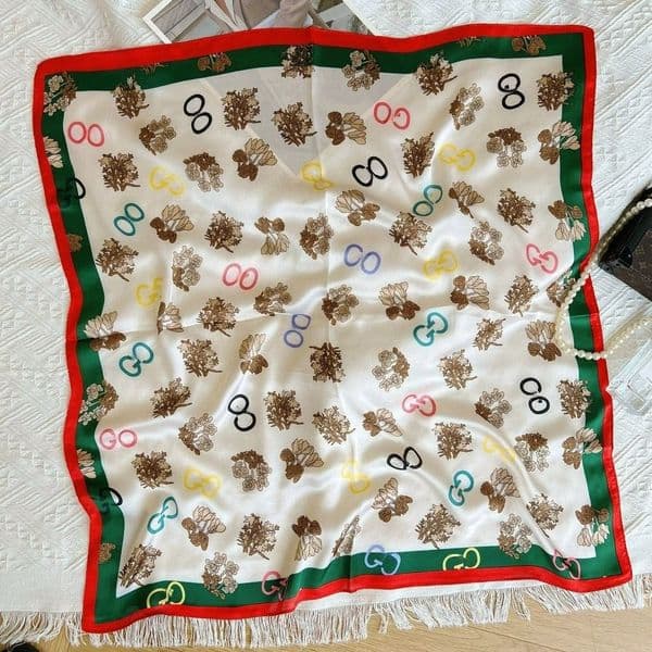 70cm Designer Scarf Fashion Handkerchief Scarf For Women Small Shawl Silk Satin Hair Scarfs Female Square Headband Bandana Head Scarves