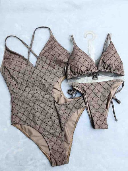 Women's Swimwear Two-piece Swimsuit Sexy Strap Style Backless Bra Slimming Bikini Summer