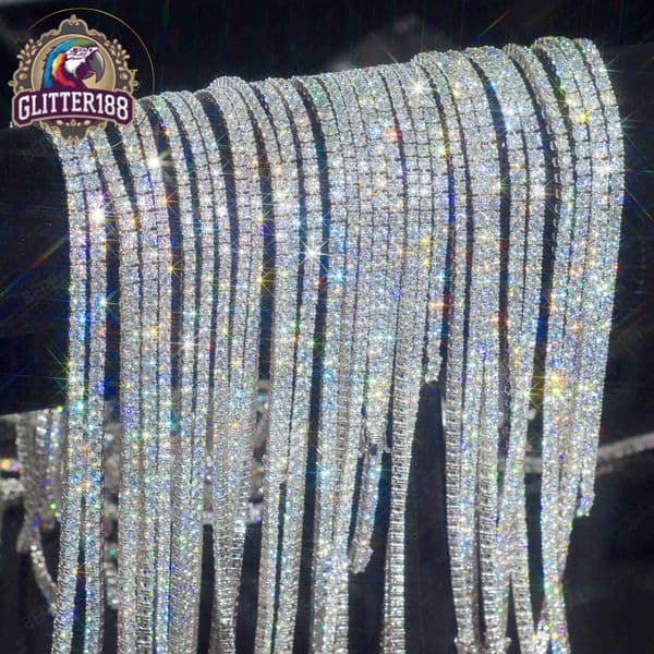 Elisa Wholesale Price RTS Hip Hop Jewelry Sterling Silver 925 Pass Tester Diamond Chain VVS Moissanite Luxury Tennis Chain