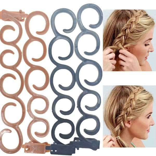 10Pcs/set Long Hair Braiding Tool Centipede French Braid Styling Tool Magic Fishbone Side Braid Tools