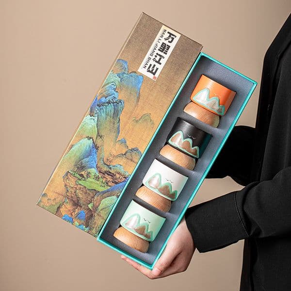 Bestseller Annual meeting business kung fu set, tea souvenir, master personal cup, engraved logo gift box ddmySat