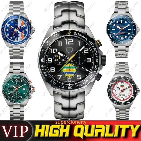 TAGlies Heuerer F1 AAA Designer Watch TOP Quality Watch Luxury Superclone Aquaracers Watch Chronograph Luminous Mens Watch Man Quartz/automatic Watch Gift Box 14d