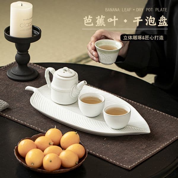 Bestseller Retro Kung Fu with Ceramic One Pot Two Cups Dry Brewing Tray, 2-Person Tea Set Wholesale ddmySat