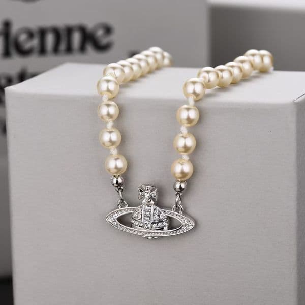 Orb Viviane Necklace Jewerly Designer vivianewest wod Necklace For Woman Man Jewerly Saturn Pearl Necklace For Women Fashionable Personality Planet Collarbone Ch
