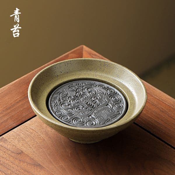 Bestseller Simple Coarse Pottery Dry Brewing Ceramic Small Water Storage Tray Household Purple Clay Teapot Stand Tea Mat ddmySat