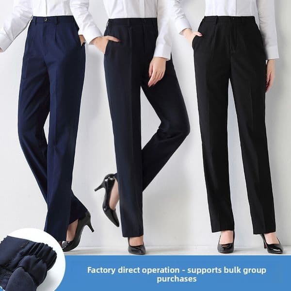 Direct from the manufacturer: Women's summer trousers, bank work railway uniforms, workwear, cargo pants, black suit trousers