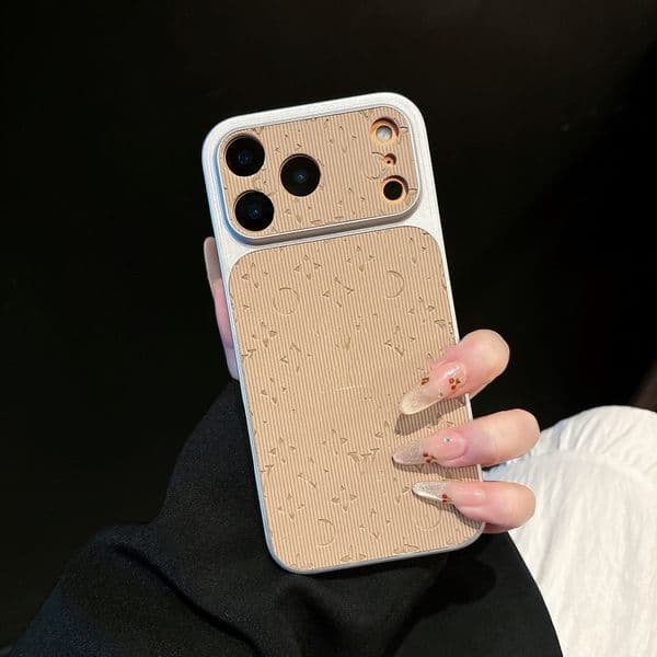 Plain Color Phone Designer 17 Max wire drawing Luxury leather for iphone 16 ProMax 15 Cases Fashion Monogram embossing iPhone17 Pro Case