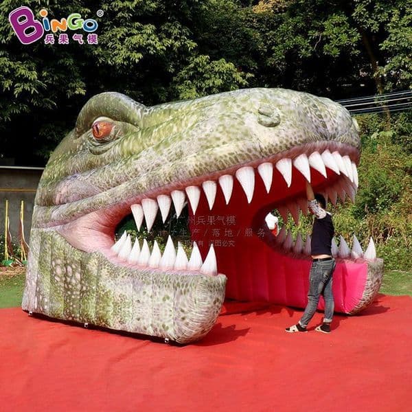 Free Shipping Inflatable cartoon dinosaur channel, inflatable mall, outdoor park, Jurassic themed scenery decoration, beautiful props