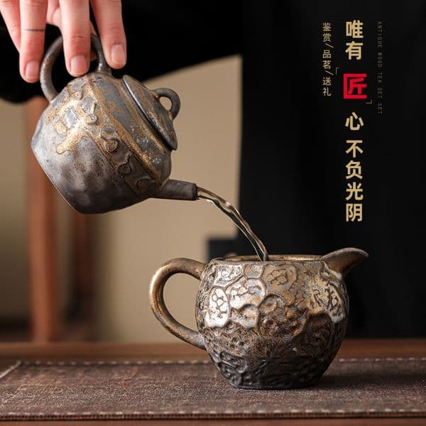 Bestseller Ceramic Gongdao Wholesale Chinese Kung Fu Set Gong Antique Sea Coarse Pottery Strainer Tea Divider Cup ddmySat