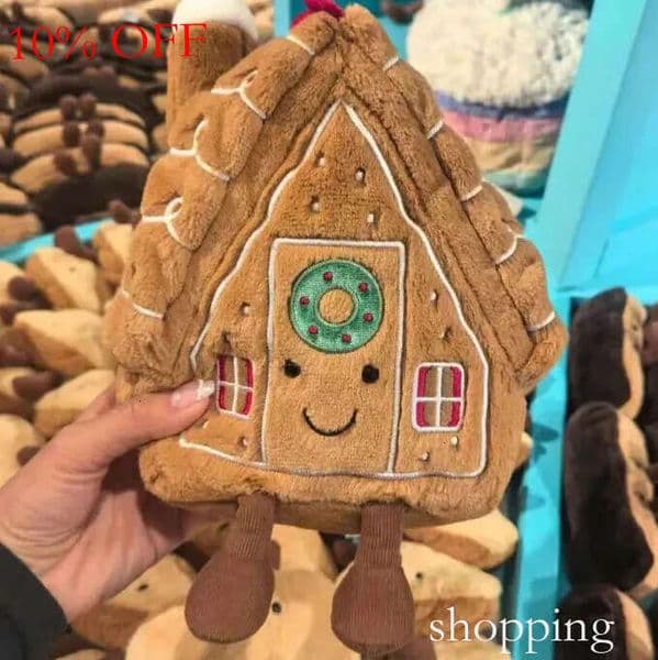 Dolls Amuseables Plush Children's plush toys Gingerbread 2 Soft Toy Caramel Biscuit House Soothing the Doll Gifts