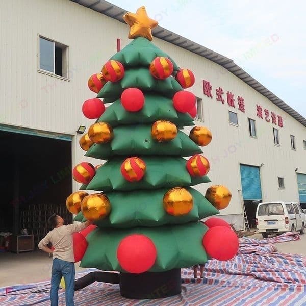 Free delivery Outdoor games activities 8m height (26ft) Inflatable Christmas Tree Giant Inflatables Balloon for Christmas Decoration