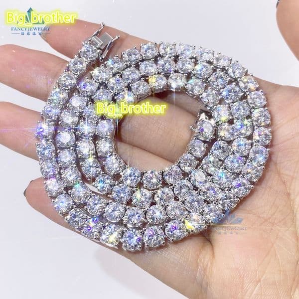 Factory Wholesale 925 Silver Fine Chain Link Tennis Necklace Bracelet Set 2mm-65mm Moissanite Daily Wear for Women Low Price