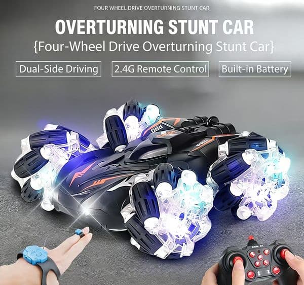 4WD Flip Stunt Car Double-Sided Driving 2.4GHz Remote Control Vehicle