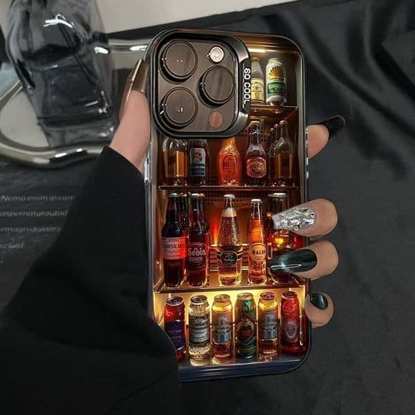 Refrigerator Beer Compatible Apple 15 Max Phone Case iPhone 16 New 14 Pro Premium 17 Trendy dd