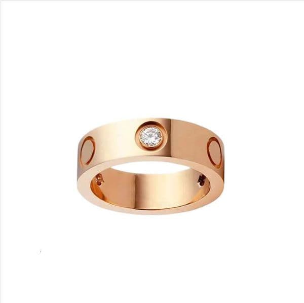 Designer Screw Ring Titanium Steel Luxury Love Design Wedding Band silver jewelry couple diamond rings Silver Rose Gold Gift