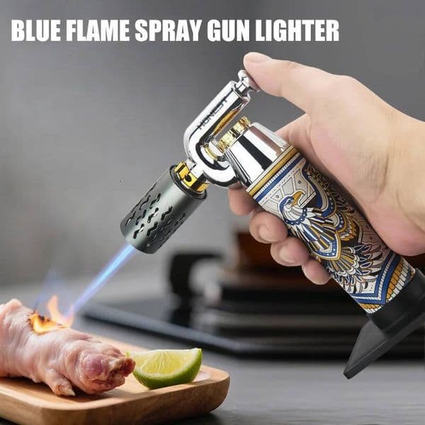 HONEST Spray Gun Lighter Adjustable Size Soft Hard Flame Adjustment One Button Ignition Cyclical Inflation