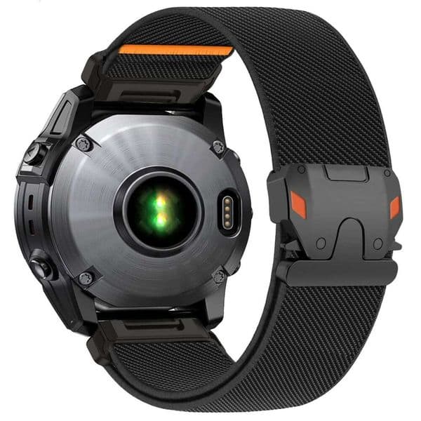 Suitable for Fenix strap, 26mm widened nylon woven with metal parachute buckle, Garmin watch strap