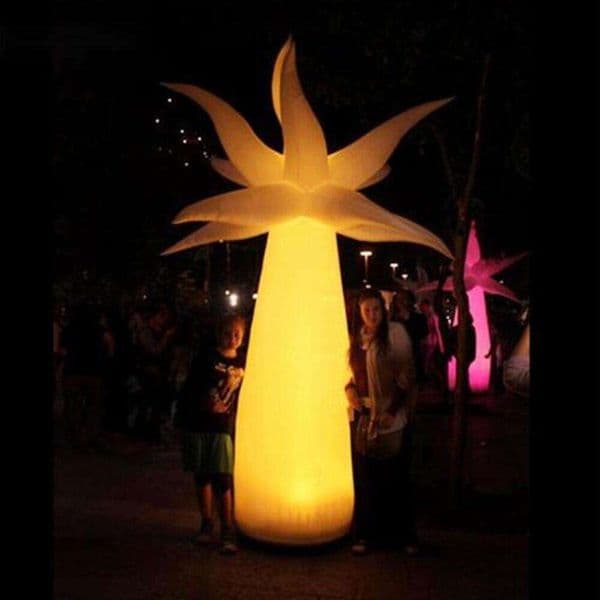 wholesale Music Festival Decorative Fascinating Lighting Inflatable Tree Column Inflatable Flower Pillar LED Lamppost For Party Decoration Ask about the price