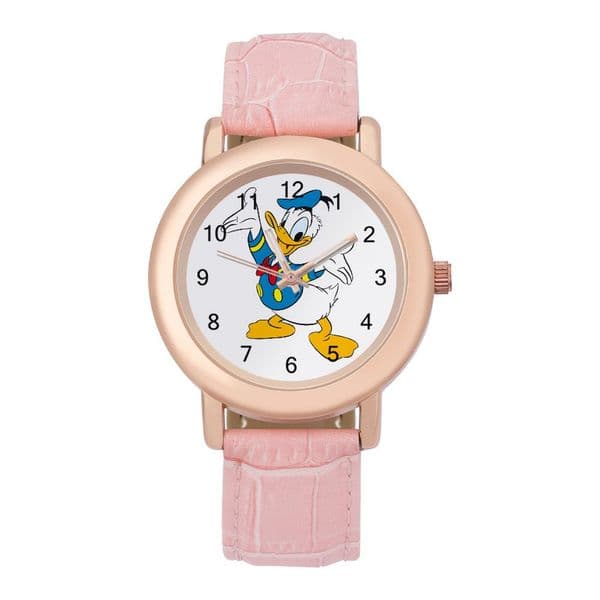 Donald Duck Watches Women Girls Leather Strap Disney Cartoon Mickey Mouse Watch Popular Decorative Gifts