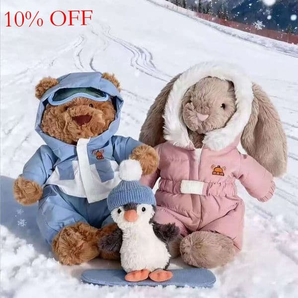 New Winter Collection Dolls Amuseables Mitten Plush Doll Bartholomew Bear Stuffed Toy Bashful Bunny 'Snow Suit' plush toy gift with tags