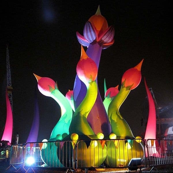 Giant inflatable flower colorful standing tree model for party events decoration