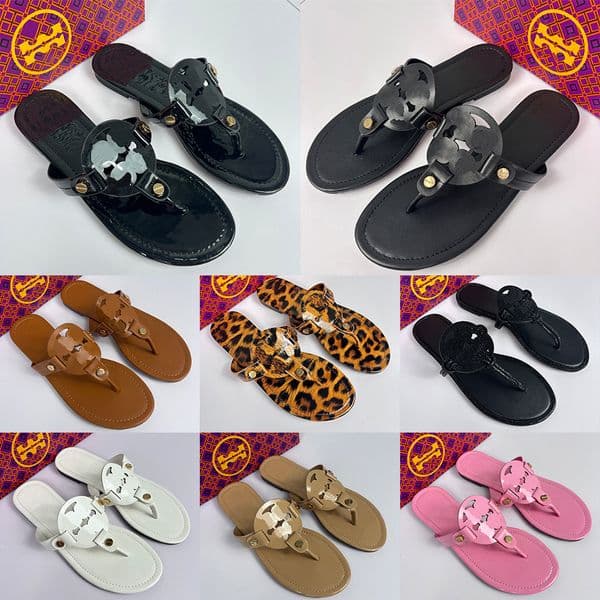 with box designer shoes women sandals matte patent leather slider genuine leather hollow out pin slippers cassic summer sandals popular diamond flip-flops slippers