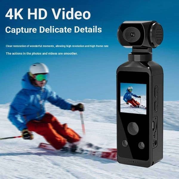 Action Camera K Wifi Pocket Camera Mini Action With Dual Stabilization Night Vision P HD Recording Portable Thumb Sized Sports Camera For Outdoor