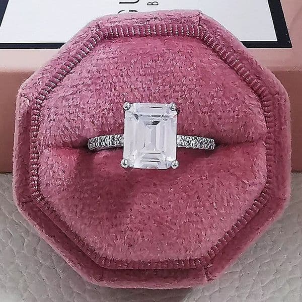 Copper Zirconia-Set Fashion Luxury Women's Wedding Band Engagement Ring