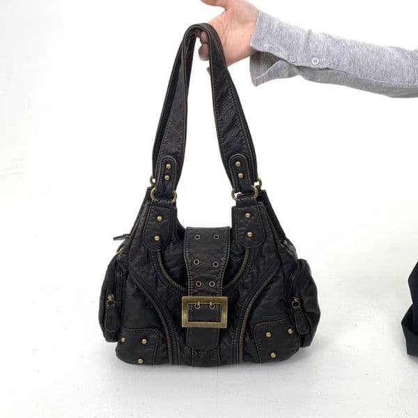 Luxury Messenger Bags Designer Fashion Women Leather Shoulder Bag Top-handle Handbag LargeRivet Design Satchel Dumpling Pack Tote