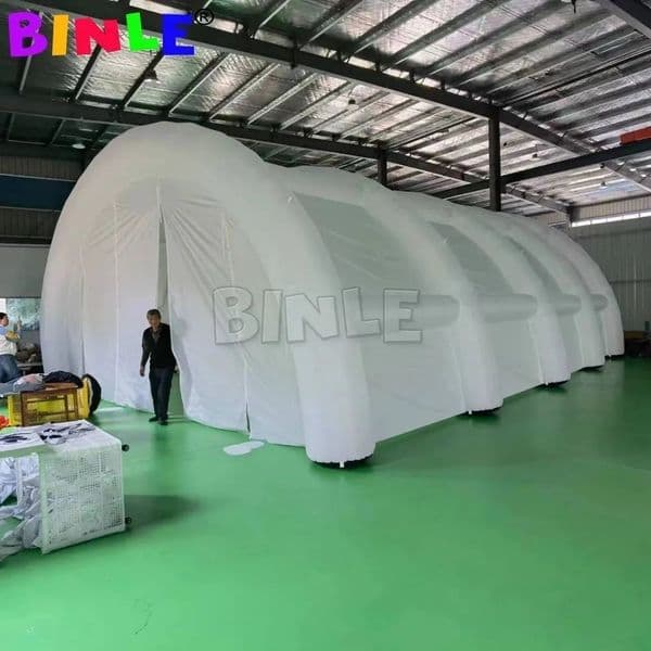 Large White Arch Inflatable Tunnel Tent Outdoor Party Inflatable Warehouse Hangar Pavilion Marquee For Event Wedding