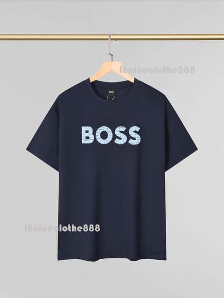 Bosshugo Shirts Mens Designer Tshirt Bosse T-Shirt Casual Crew Neck Cotton Tees Summer Polo T Shirt USA Streetwear Luxury Trendy Short Sleeve Clothes 6f11 97