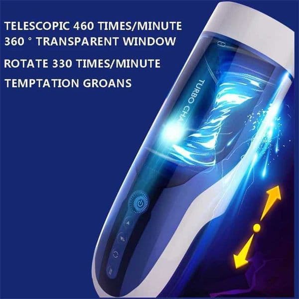 Full Automatic Telescopic Rotation Vagina Male Transparent Masturbator Sex Moan Piston Thrusting Pussy Sex Machine Toys For Men Ha99