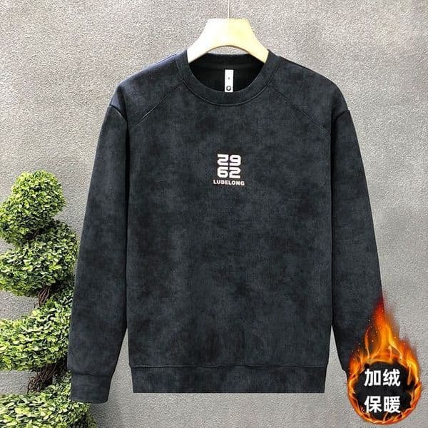 Fashion Designer T-shirt Fleecelined Round Neck Base Shirt Swea For Men Autumn And Winter Style Designer Hoodie Highend Tiedye Print Casual Polo Long Sleeve Top