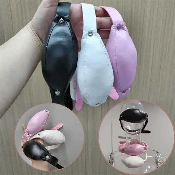 Soft PU Leather Padded Pillow Mouth Gag Slave Harness Bite Gag Pony Play Sex Toys for Couple Open Mouth Restraints Straps BDSM Ha99
