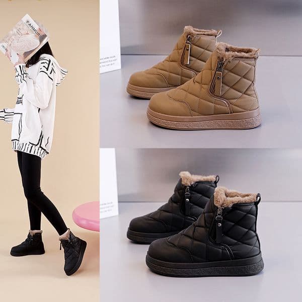 Ddmysports Women S New Winter Model Fleece Lined Thickened Warm High Top Boots Thick Soled Cotton Shoes Snow DY Outdoor Shoes